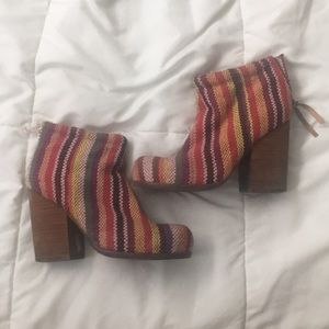 COPY - Woven Jeffery Campbell booties